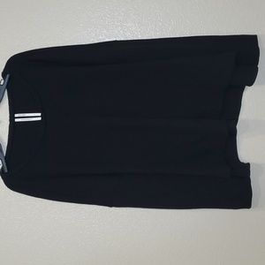 by Anthropologie Nori Waffle Knit Oversized Boxy Shirt Top Small Black